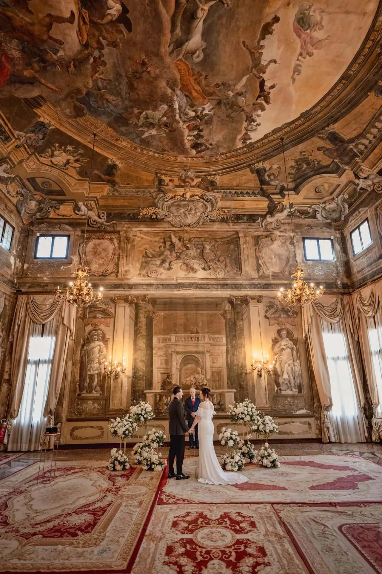 Symbolic wedding ceremony in the Sala della Musica at Ca’ Sagredo Venice