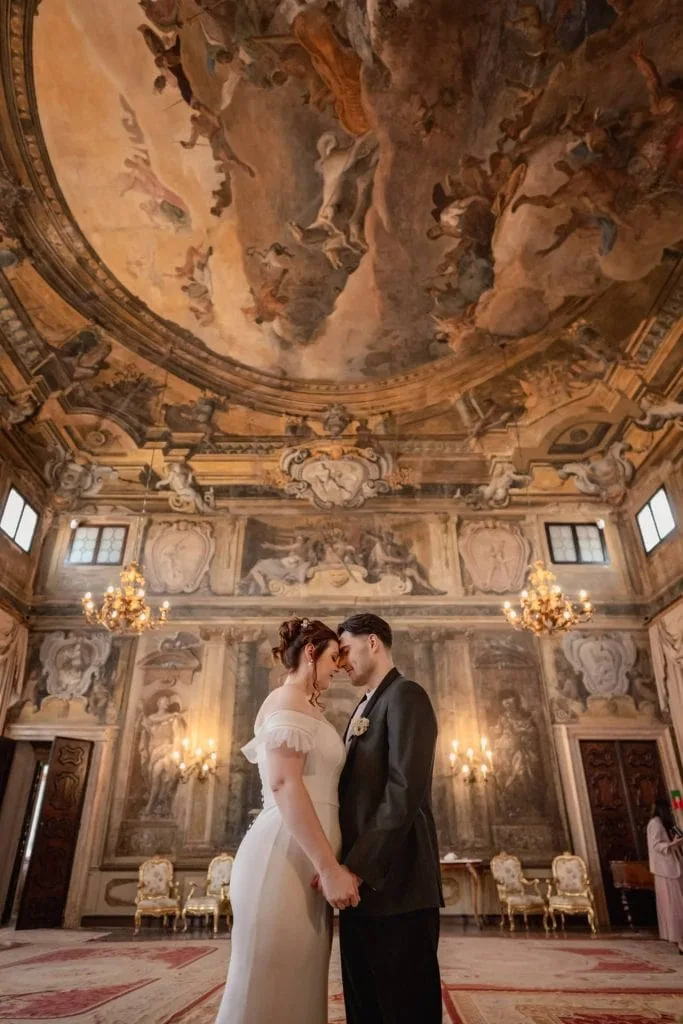 Symbolic wedding ceremony in the Sala della Musica at Ca’ Sagredo Venice