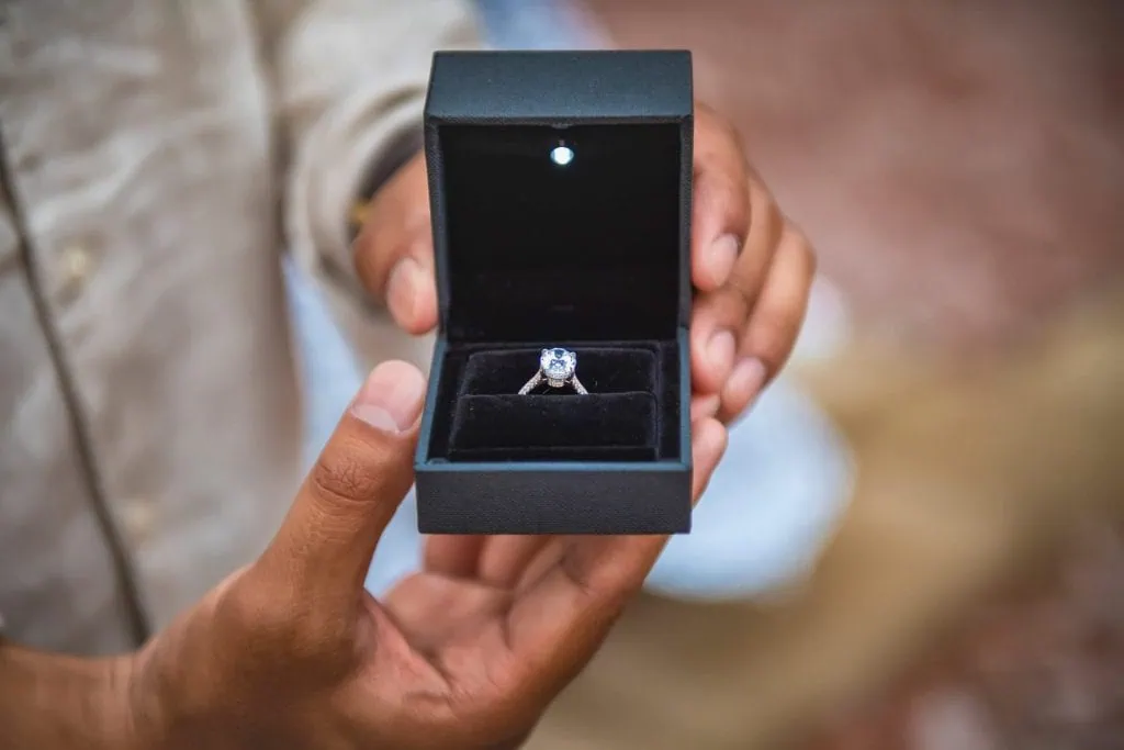 Wedding proposal photographer in Venice, Italy capturing an intimate proposal at Campo della Misericordia.