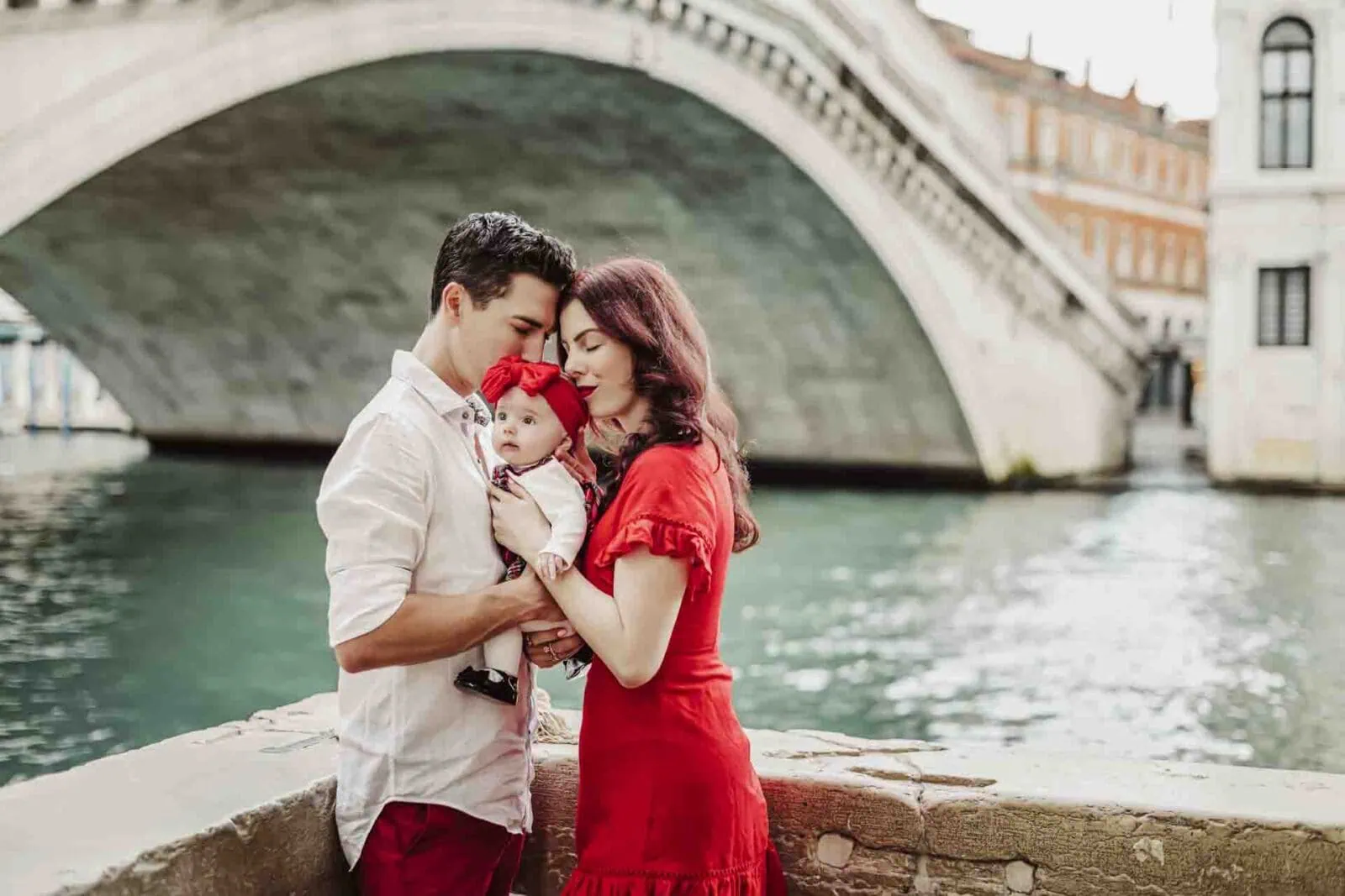 A family sharing a beautiful moment at Rialto