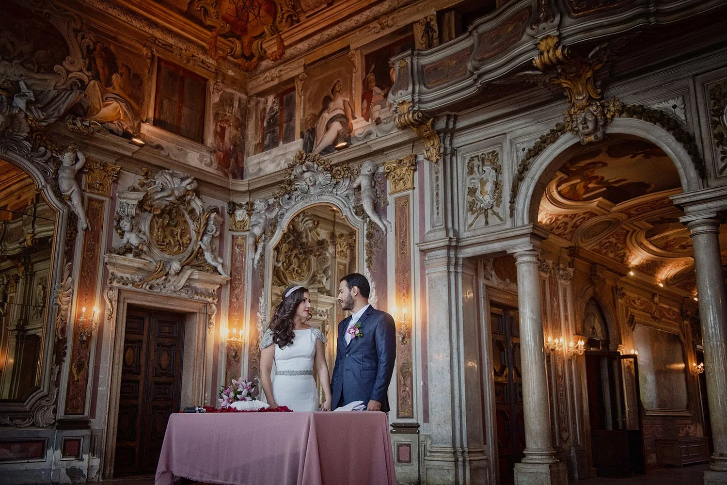 Ca’ Zenobio degli Armeni, a Venice iconic location for wedding with Baroque frescoes and Armenian heritage.