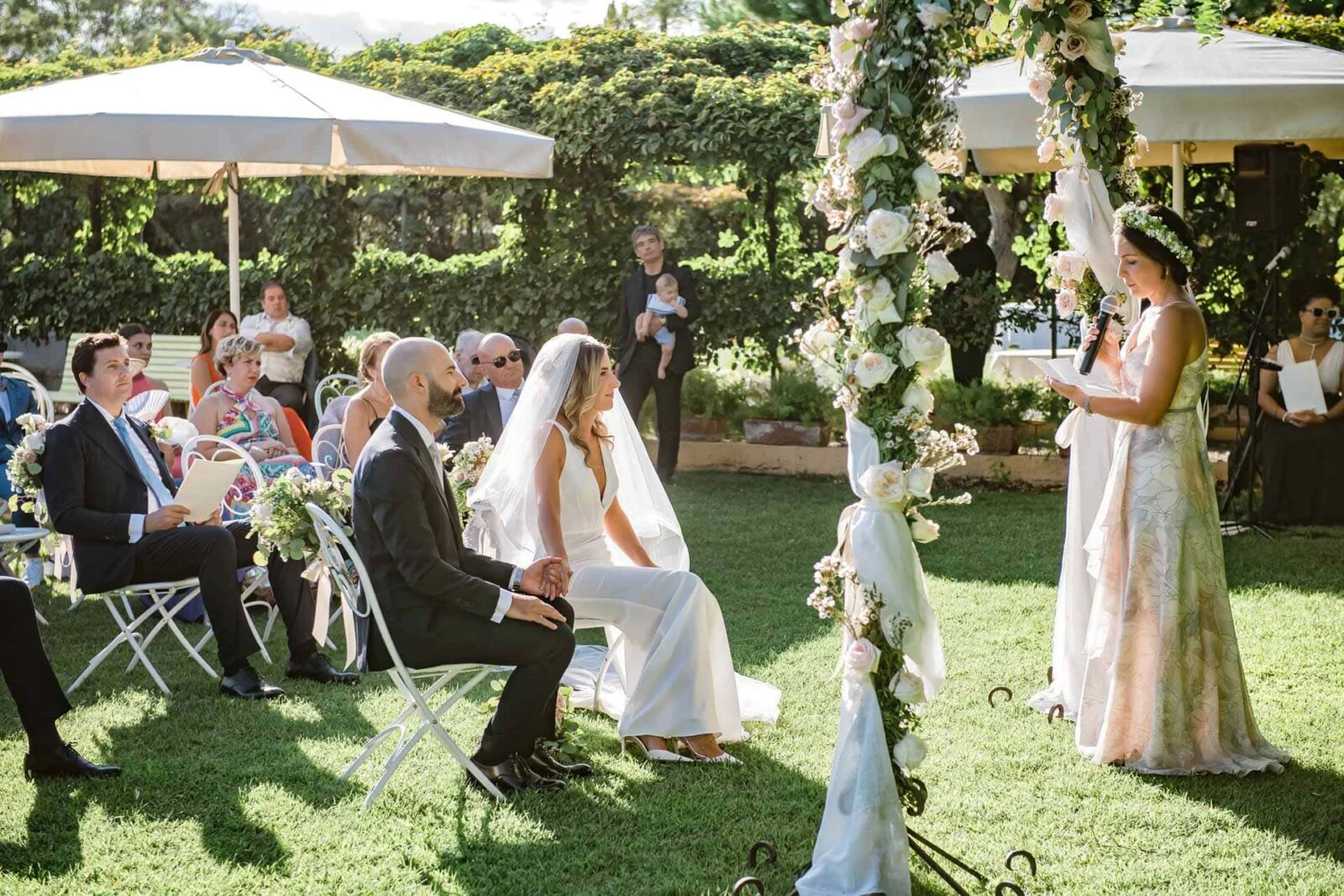 Intimate wedding ceremony in the peaceful island of Torcello.