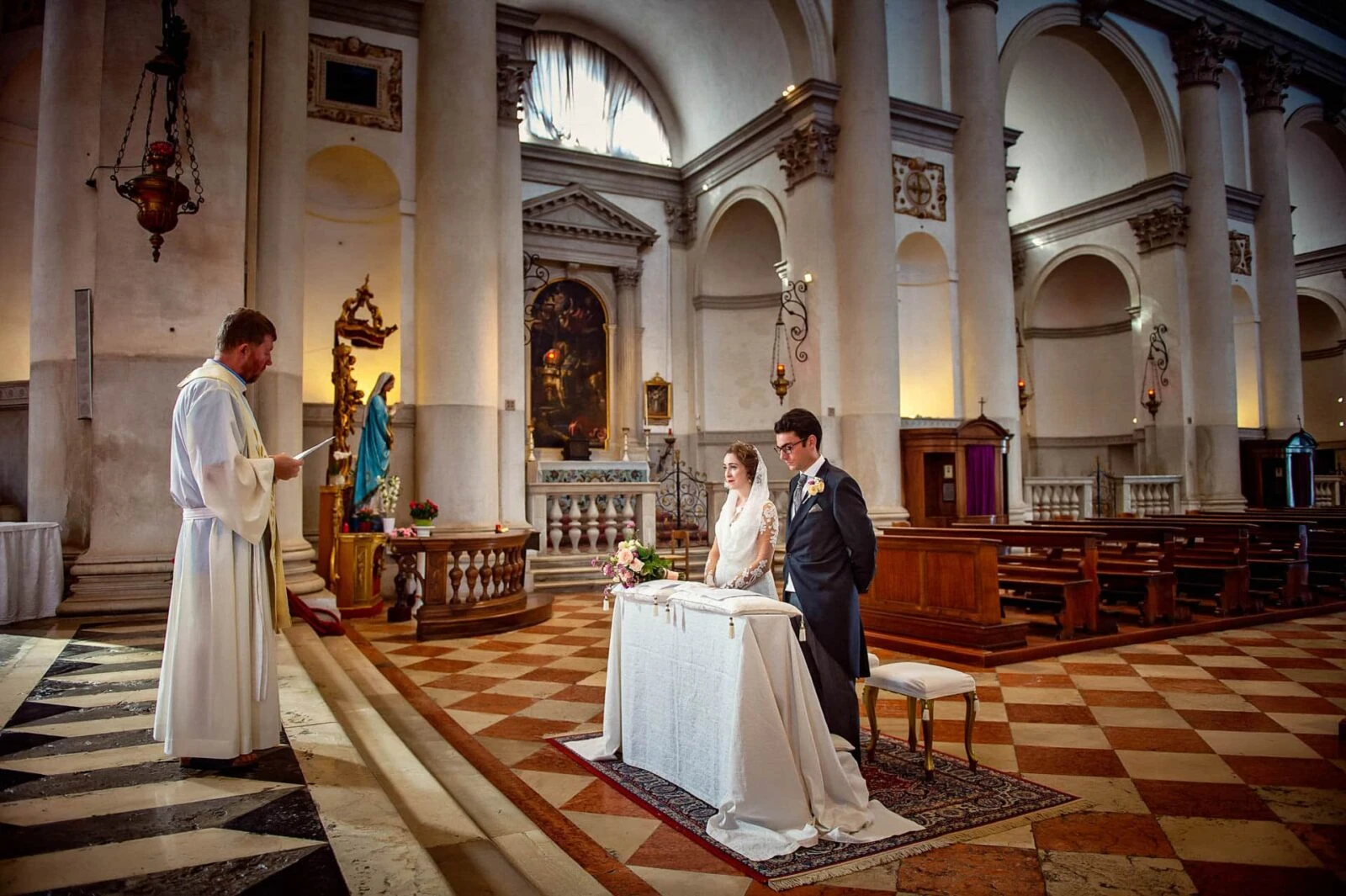 Chiesa del Redentore, a Venice iconic location for wedding with stunning Palladian architecture.