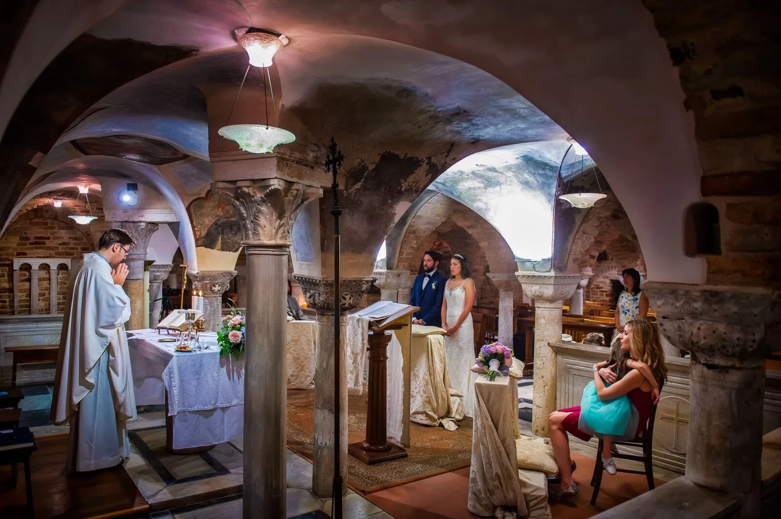 San Marco Crypta, a Venice iconic location for wedding beneath St. Mark’s Basilica in a sacred and historic space.