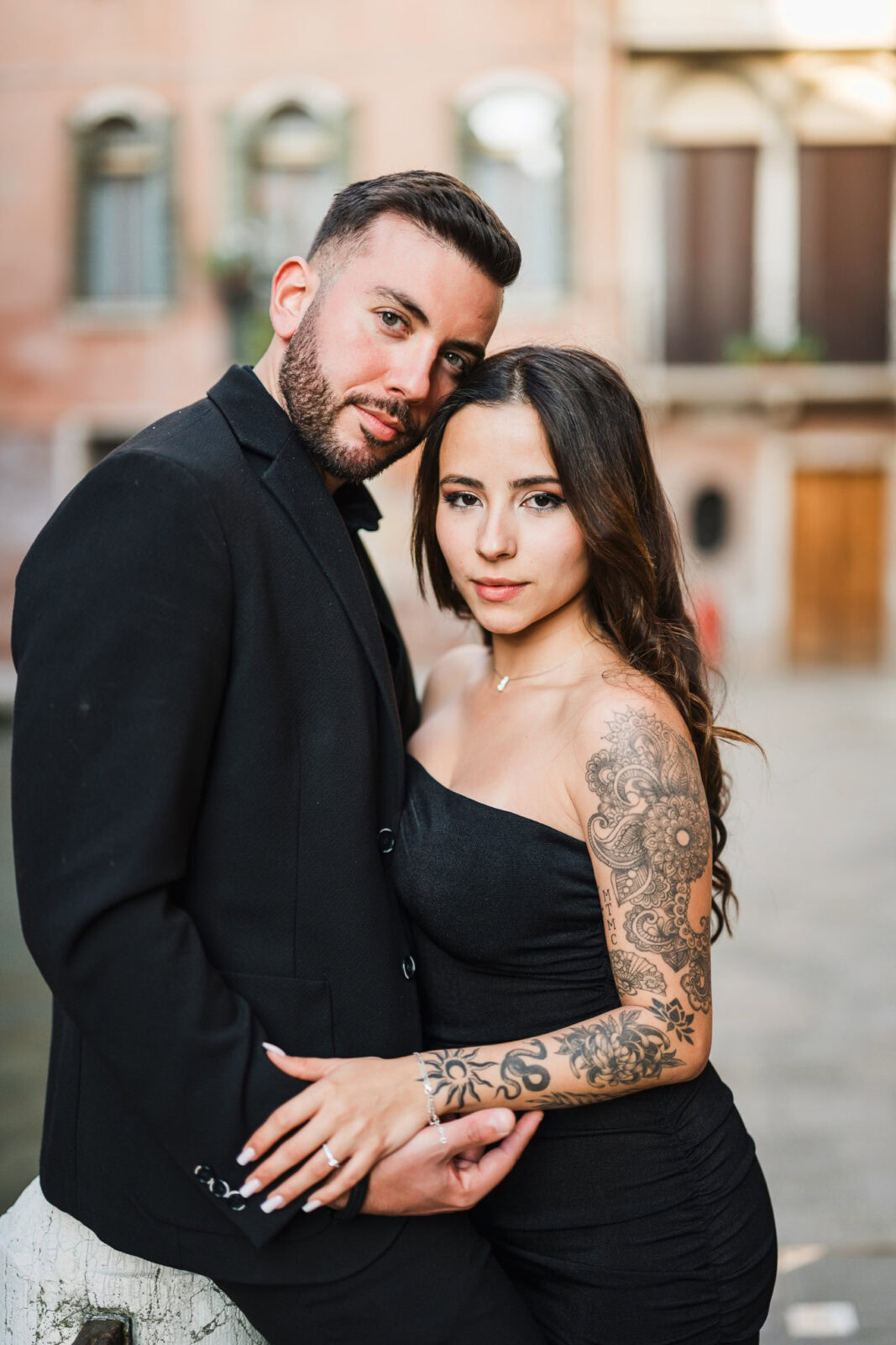 Intimate moment in a hidden street of Venice