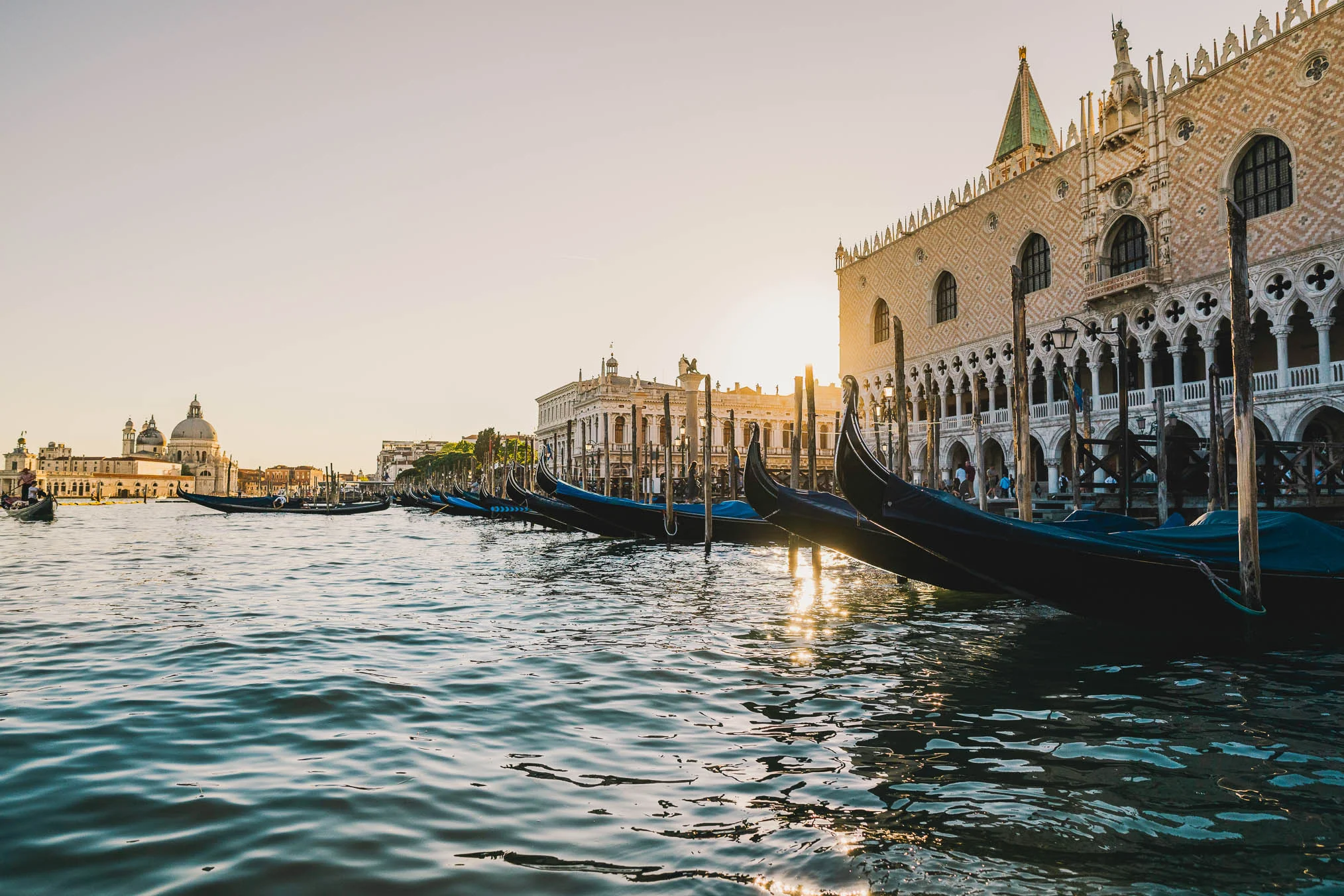 Lesbian proposal in Venice under the Bridge of Sighs in a gondola at sunset