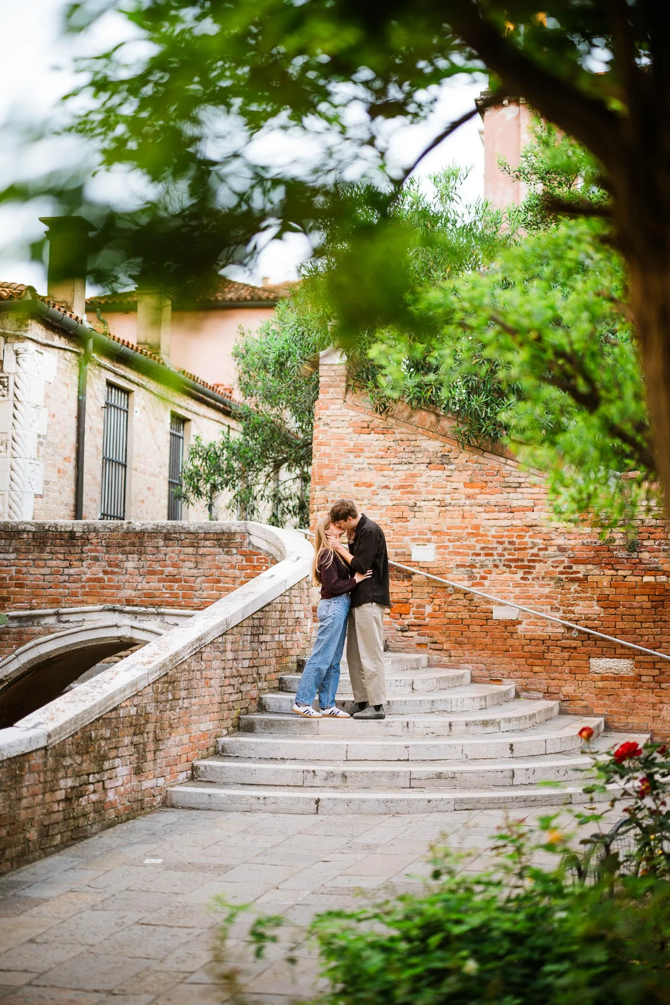 Venice surprise proposal on a hidden bridge in Dorsoduro