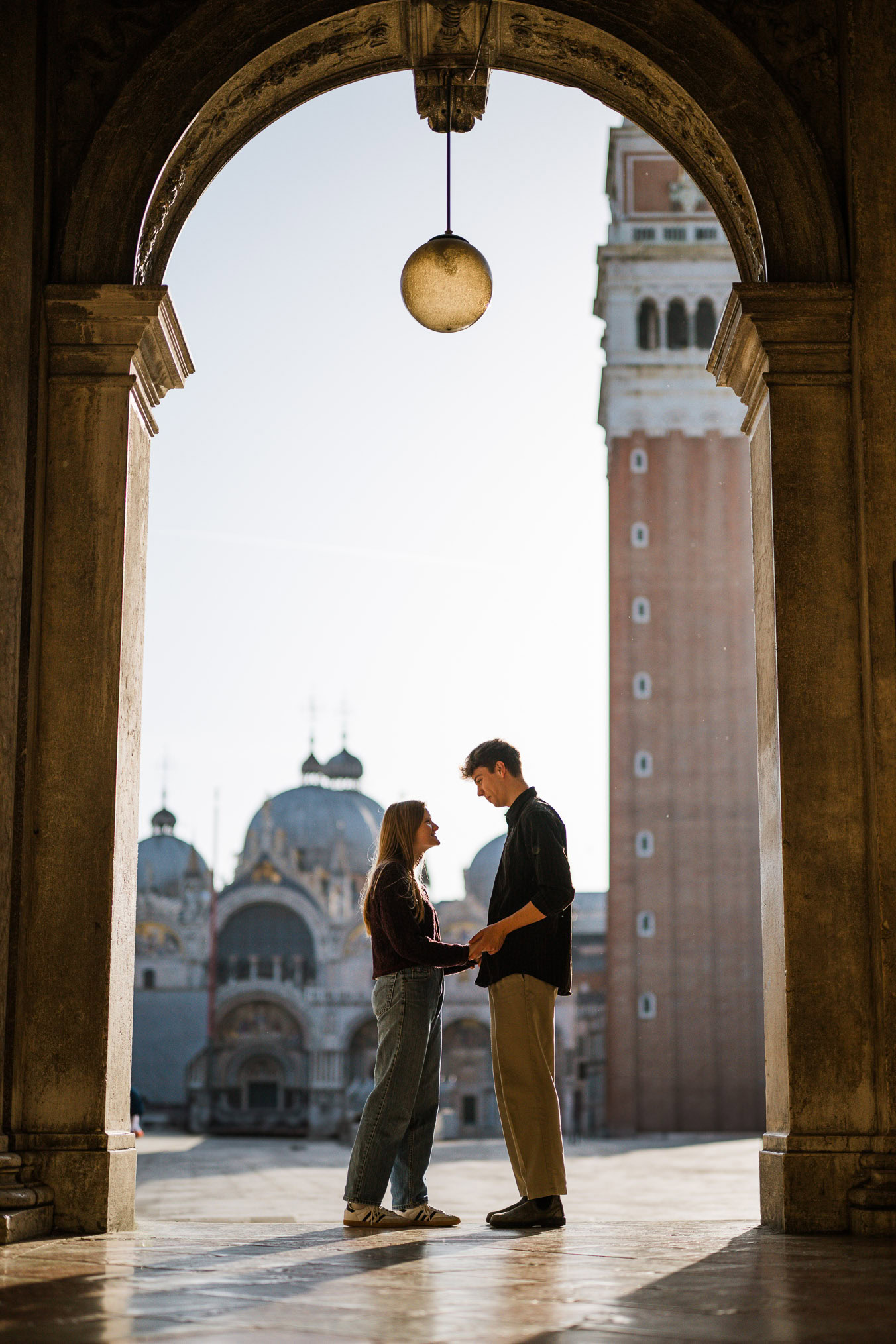 Venice surprise proposal photo session at San Marco square