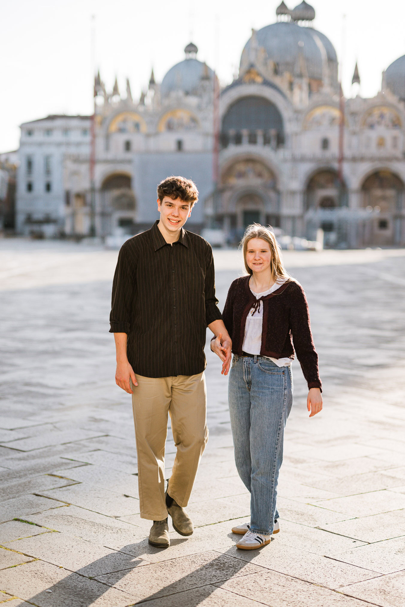 Venice surprise proposal photo session at San Marco square