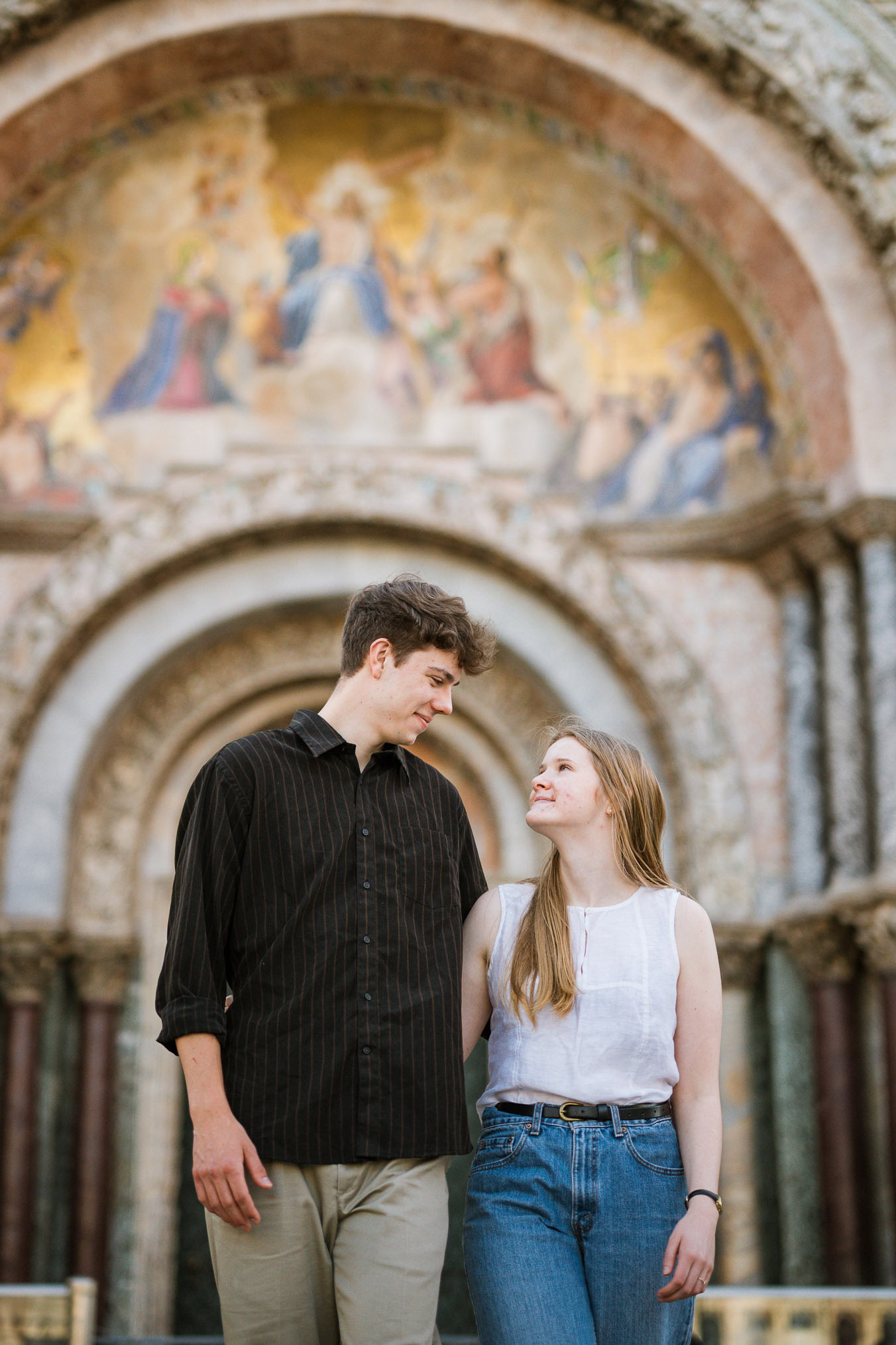 Venice surprise proposal photo session at San Marco square