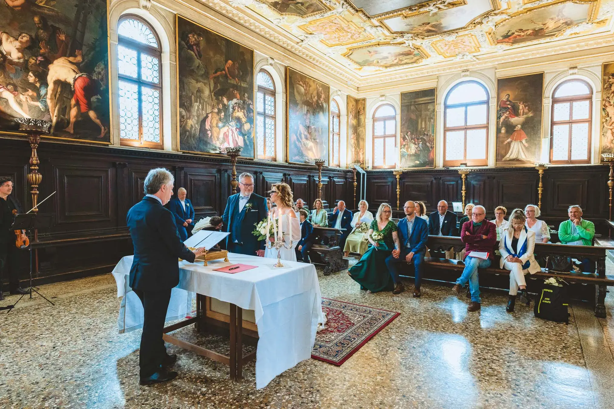 Venice wedding at Scuola Grande dei Carmini – vow renewal ceremony