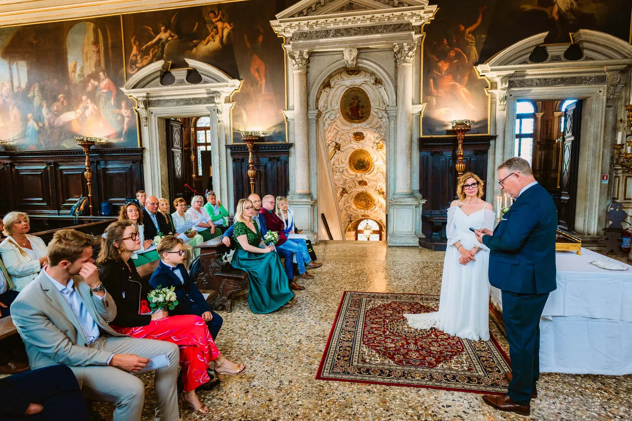 Venice wedding at Scuola Grande dei Carmini – vow renewal ceremony